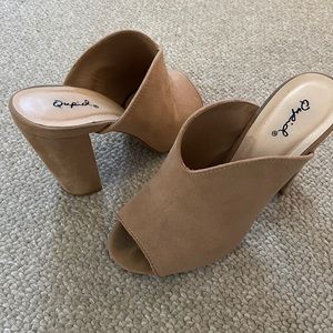 Suede Nude Heels